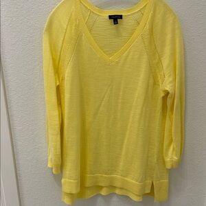 Talbots Lightweight V-Neck Sweater - Yellow